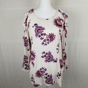 Old Navy Boho flowered cold shoulder tunic size L